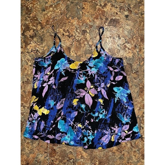 Apt 9 Women’s Floral Tank Top Size Medium Adjustable Straps Multi Color - Picture 1 of 6